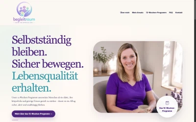 Webdesign-Beispiel: Begleitraum