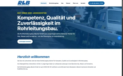 Webdesign-Beispiel: Rlb Rohrleitungsbau Gmbh