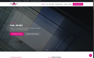 Webdesign-Beispiel: Schaefer Stahlbau