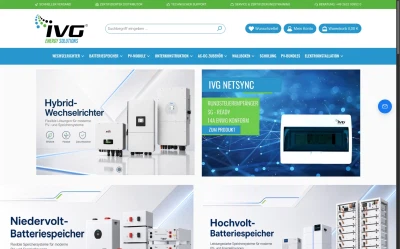 Webdesign-Beispiel: Shop Ivg Energy Solutions