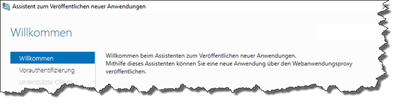 Assistent zum Veröffentlichen einer Anwendung