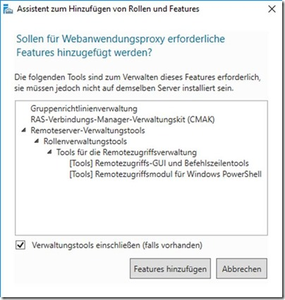 Zusätzliche Features für Webanwendungsproxy hinzufügen