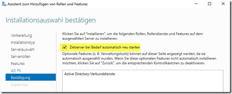 Installation der Active Directory Federation Services